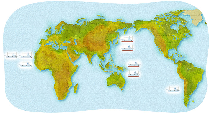 世界中の海で活躍する住吉漁業の漁船をご紹介いたします